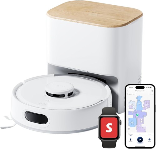 Saugroboter mit Absaugstation Wischfunktion App Steuerung