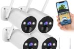4MP Funk Akku WLAN Überwachungskamera Set