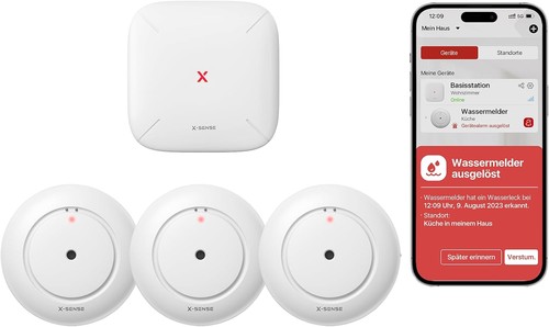 X-Sense Smart Wassermelder mit Batterie, WLAN