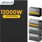 3x Anker Solarbank 3 E2700 Pro mit Power Dock Multisystem, mit 24 x 500 JA Solar Bifaziale Solarmodule, by Powerness - 1x Smart Meter / Powerness Express (Lieferzeit: 5-14 Werktage) - Produktbild