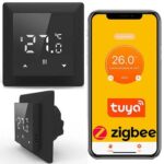 Zigbee 3.0 Thermostat Fußbodenheizung Schwarz –