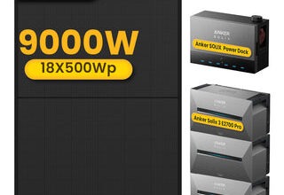 3x Anker Solarbank 3 E2700 Pro mit Power Dock Multisystem, mit 18 x 500 JA Solar Bifaziale Solarmodule, by Powerness - 1x Smart Meter / Standardversand - Produktbild