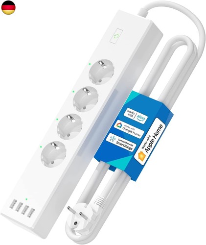 Meross Smart Steckdosenleiste Wandmontage für HomeKit