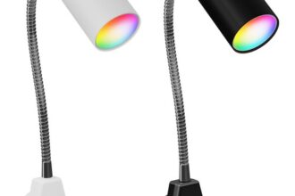 GU10 Steckdosenlampe WAIKA Schwanenhals, Schalter, weiß