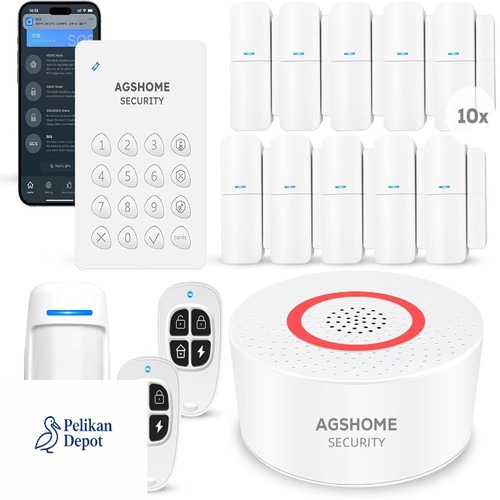 AGSHOME Alarmanlage WLAN 15 Stück Sicherheitsset