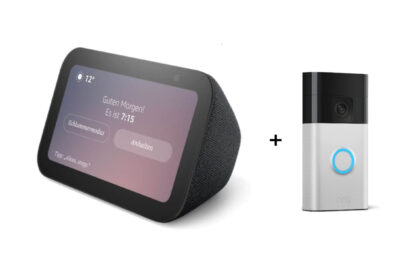 Ring Battery Video Doorbell + Amazon Echo Show 5 - Neueste Generation
