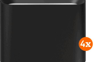 Philips Hue Dymera Wandleuchte - White & Color - Schwarz 4er-Pack - Produktbild