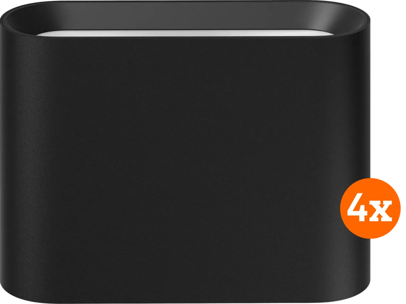 Philips Hue Dymera Wandleuchte - White & Color - Schwarz 4er-Pack - Produktbild