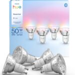 Philips Hue Essential Smart LED GU10 Spotlight, Weiß und Farbe, 345 lm Energiesparlampen, dimmbar, LED Leuchtmittel kompatibe