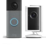 Ring Video-Türklingel mit Innenkamera, rechteckig, Rundknopf,