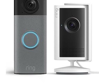 Ring Video-Türklingel mit Innenkamera, rechteckig, Rundknopf,