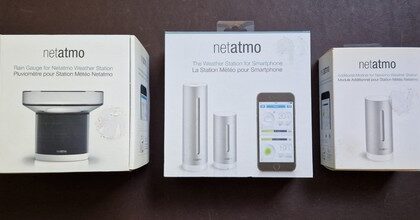 Netatmo, Smarte Wetterstation,mit Basisset + Regenmelder
