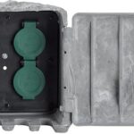 BOLD Smarte Aussensteckdose Gartensteckdose Stein-Optik 4-Fach