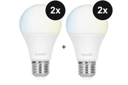 "Hombli Smart Bulb E27 White-Lampe 2er-Set + gratis Smart Bulb E27 White 2er-Set"