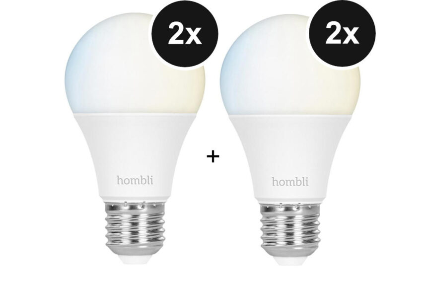 "Hombli Smart Bulb E27 White-Lampe 2er-Set + gratis Smart Bulb E27 White 2er-Set"