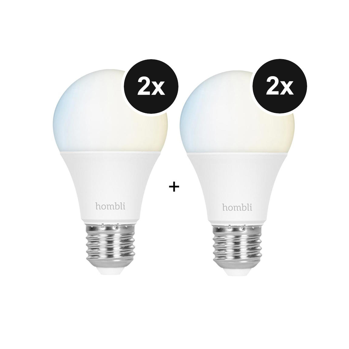 "Hombli Smart Bulb E27 White-Lampe 2er-Set + gratis Smart Bulb E27 White 2er-Set"