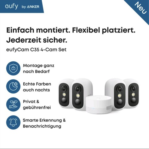 eufy eufyCam C35 4-Cam Set WLAN