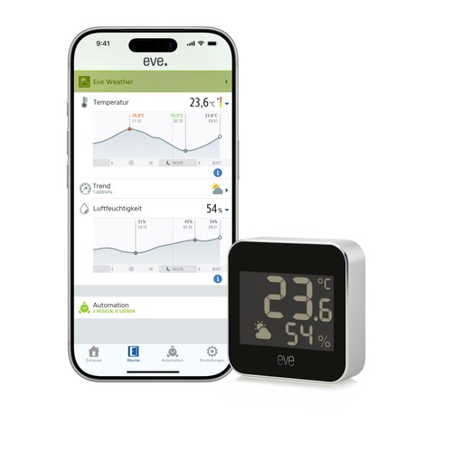 Eve Weather Matter smarte Wetterstation Temperatur