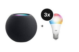 Apple Starter Set - mit HomePod mini + 3 tink Basics Matter White & Color E27 Bulb