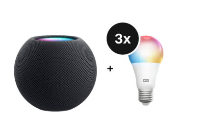 Apple Starter Set - mit HomePod mini + 3 tink Basics Matter White & Color E27 Bulb