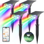 Smart Solar Gartenstrahler 4er Set RGBW