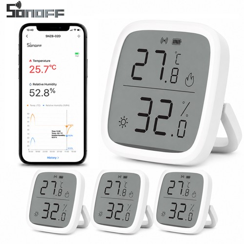 Sonoff ZigBee Drahtloser Temperatur Feuchtigkeitssensor LCD
