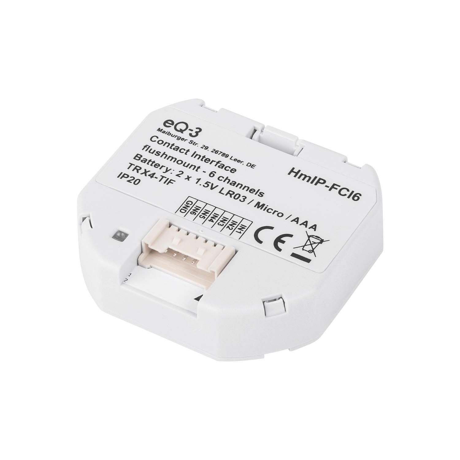 "Homematic IP Kontakt-Schnittstelle Unterputz – 6-fach - Weiß"