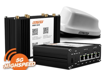 SELFSAT MWR 5540 eSIM 5G Cat 12 WLAN Router bis 2,6 Gbps inkl. SELFSAT 5G Antenne weiß