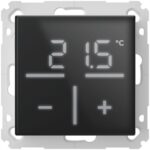 Homematic IP Glas-Wandthermostat, Front Schwarz 230V