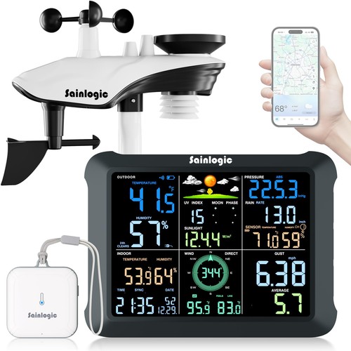 Wetterstation WLAN Funk Außensensor Smart Display