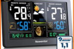 Newentor Wetterstation Funk mit Außensensor, LED