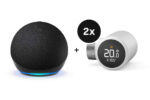 Amazon Echo Dot (5th Gen) + tado° X Smartes Heizkörper-Thermostat - 2er-Set