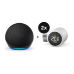 Amazon Echo Dot (5th Gen) + tado° X Smartes Heizkörper-Thermostat - 2er-Set