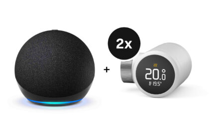 Amazon Echo Dot (5th Gen) + tado° X Smartes Heizkörper-Thermostat - 2er-Set
